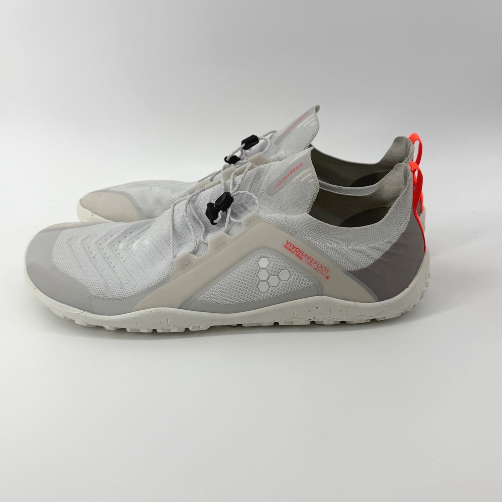 Vivobarefoot Primus Trail II FG Grey Orange Minimalist Shoes Mens US 15 EU 49m